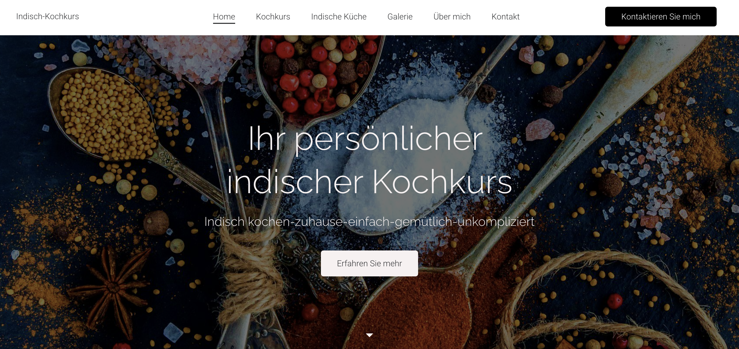 Website für Kochkurse mit Online-Buchung
